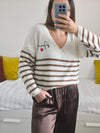 Pull Amour Beige