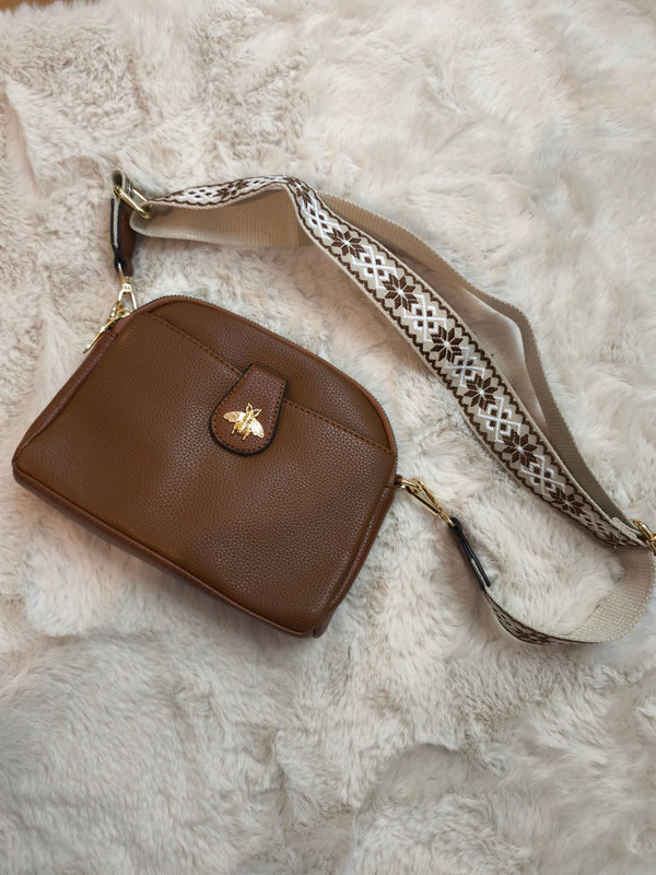 Sac à main bandoulière Camel